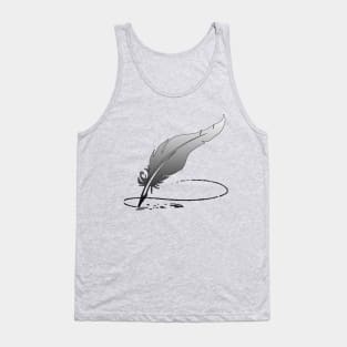 Feather writing Tank Top